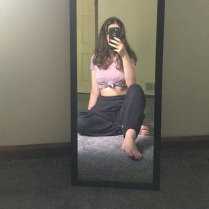 mauve shirt